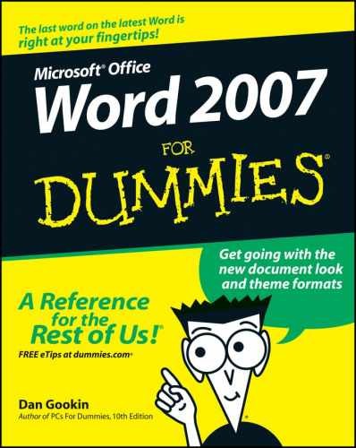 Word 2007 for Dummies (For Dummies – Paperback, by Gookin Dan – Very Good x
