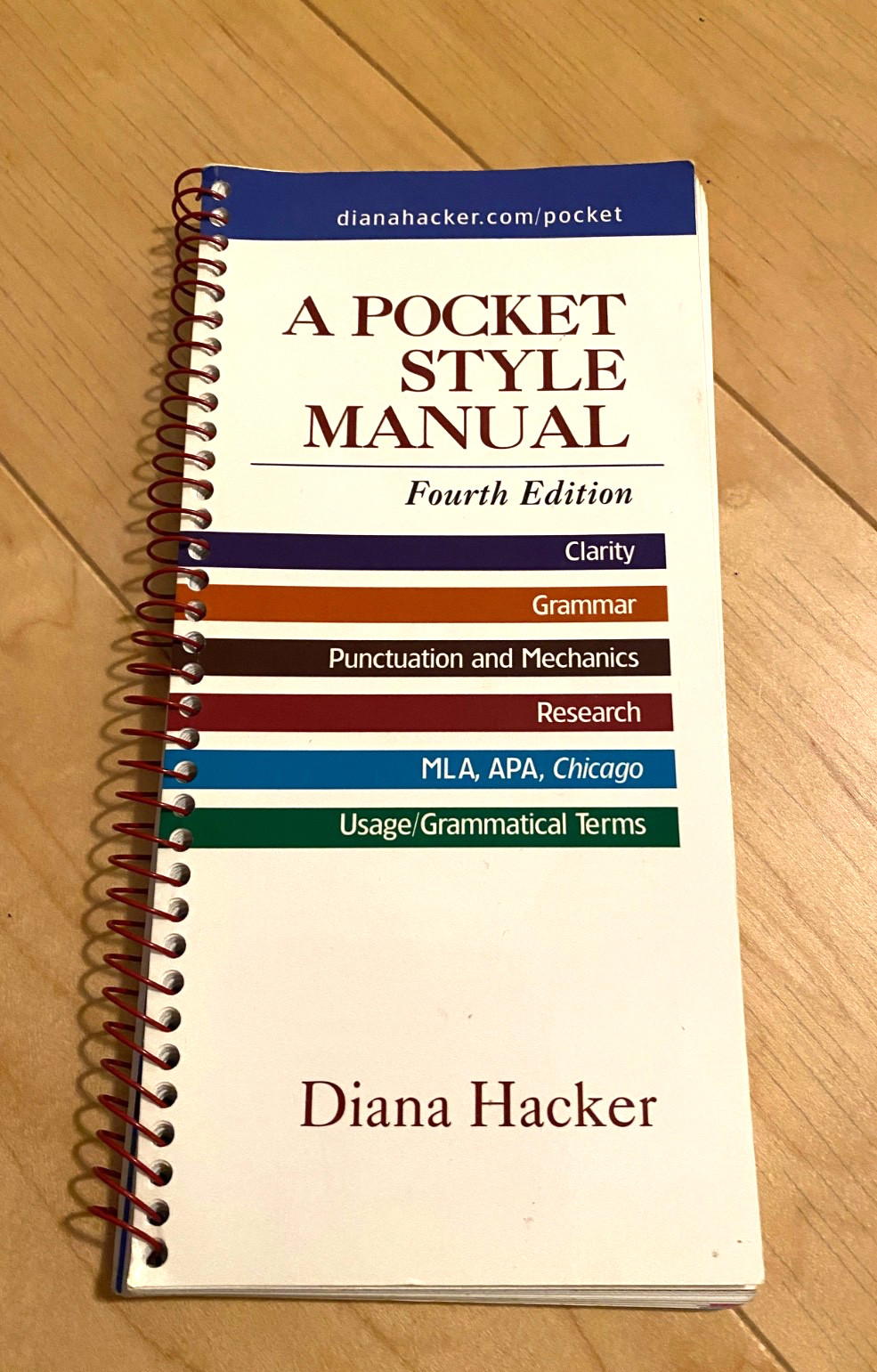 A Pocket Style Manual – Spiral-bound By Hacker, Diana Grammer MLA APA Chicago