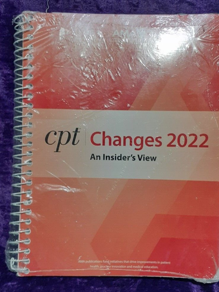 CPT Changes 2022 An Insider’s View Spiral Book*TORN PLASTIC,FOLDED CORNER