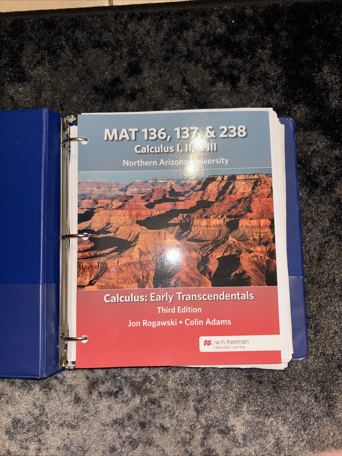 Calculus 1, 2, 3 MAT 136, 137, 238 College Textbooks Northern Arizona University