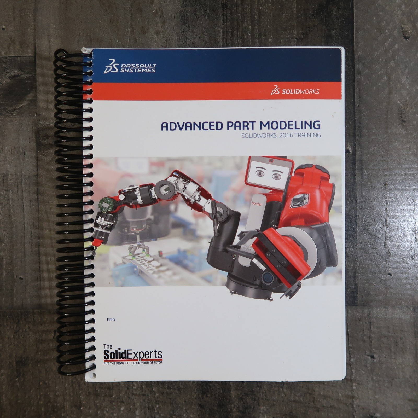 SolidWorks 2016 Training Advanced Part Modeling Spiral Bound Textbook