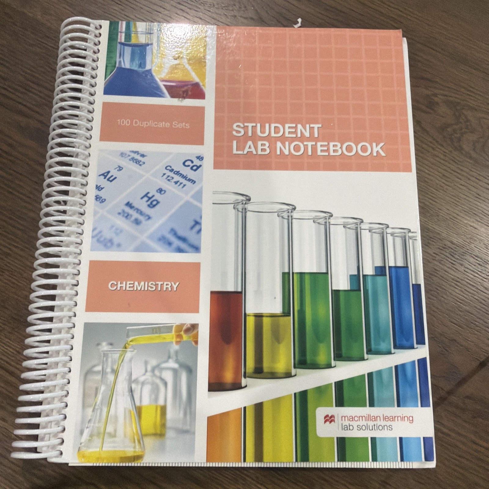 Hayden-McNeil Student Lab Notebook Chemistry Spiral Bound Duplicate Sets Used