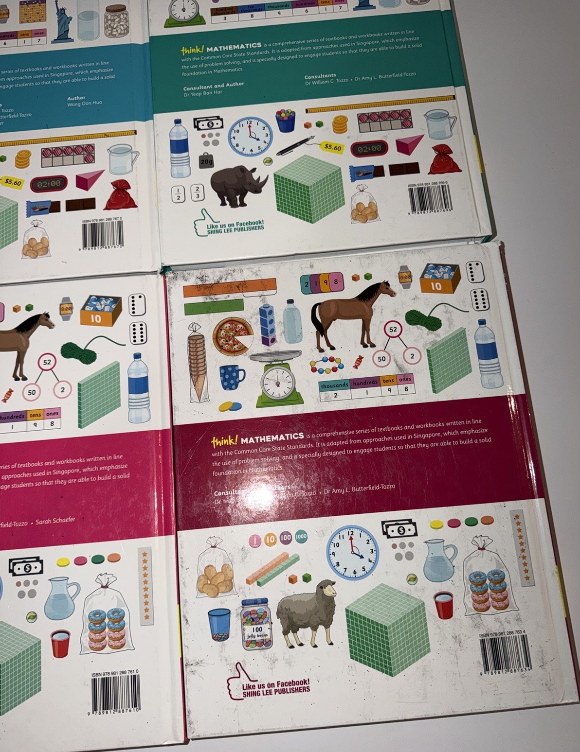 Think! Mathematics Textbook Lot 1 2 3 4 5 A & B Common Core Singapore Homeschool