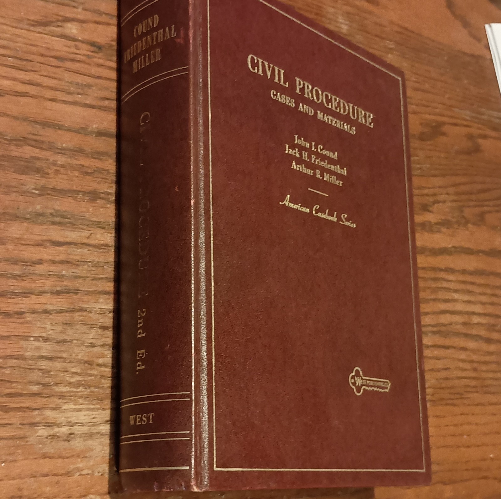 West Civil Procedure Cases & Materials 2nd Ed HC American Casebook 1974