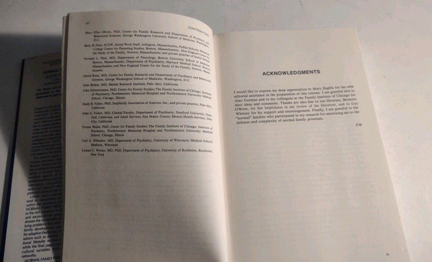 Normal Family Processes Hardcover Book by Froma Walsh. The Guildford Press.
