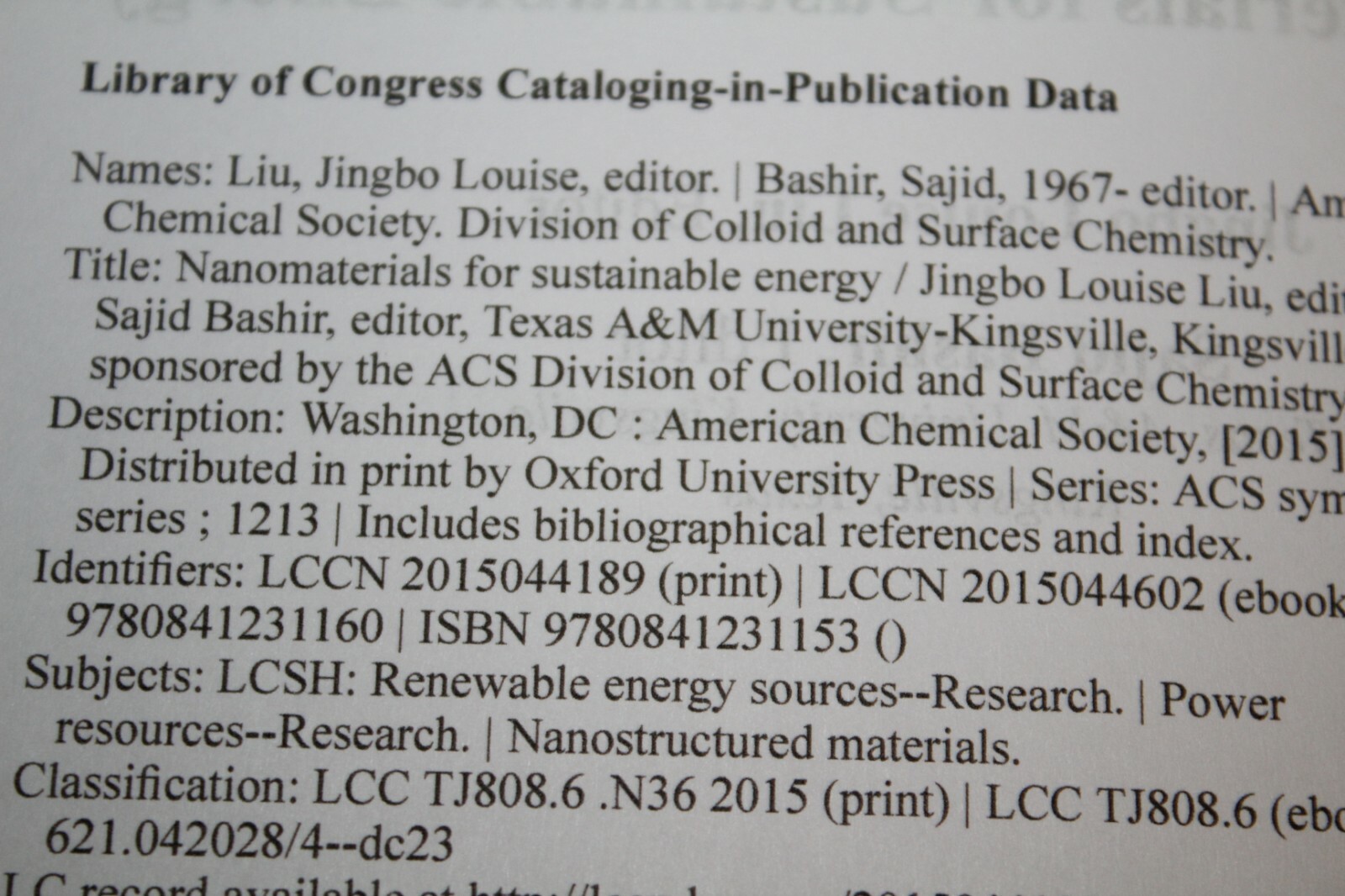 ACS Symposium Ser.: Nanomaterials for Sustainable Energy (2016, Hardcover)