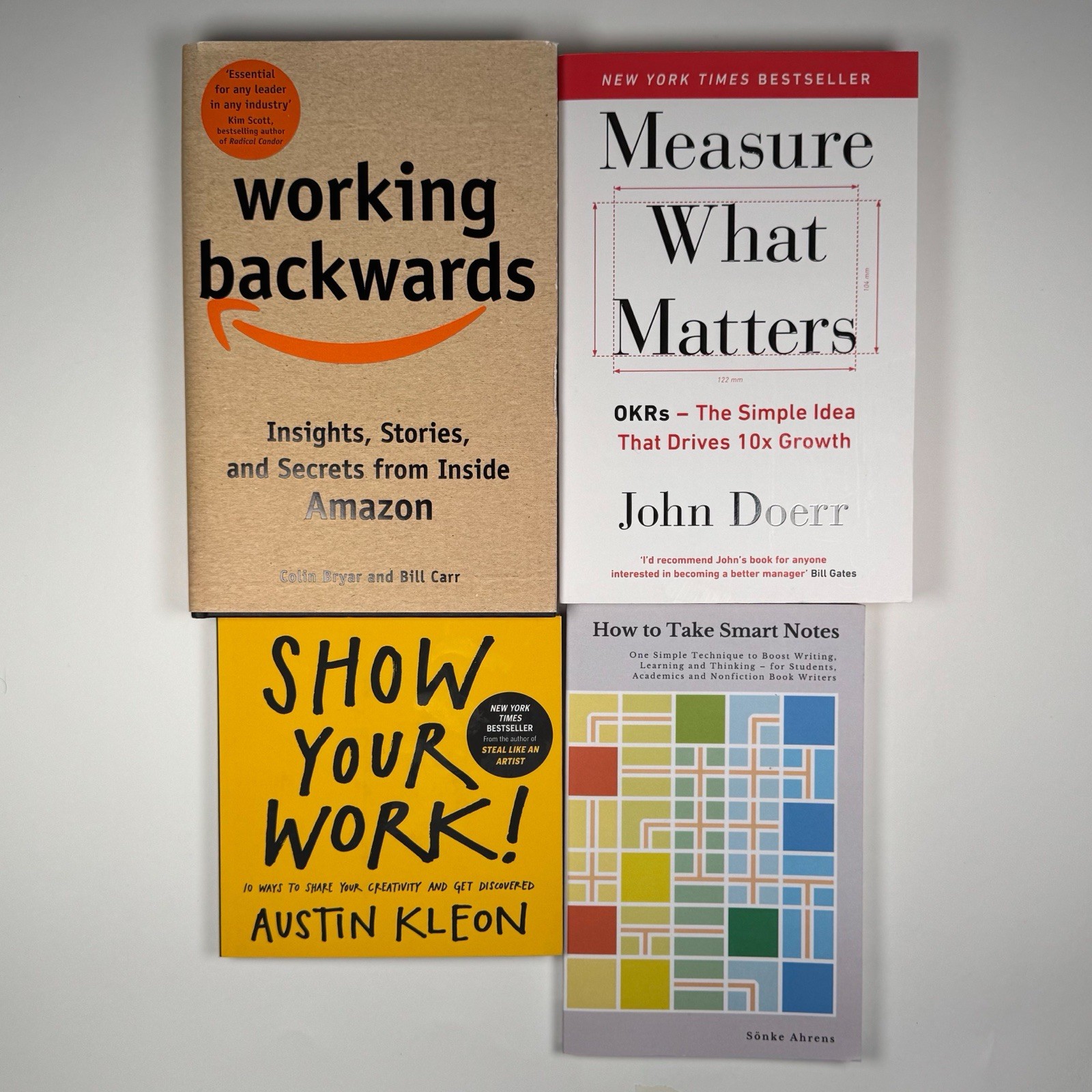 Modern Creator & Growth Set How to Take Smart Notes Working Backwards Doerr 4 Bk