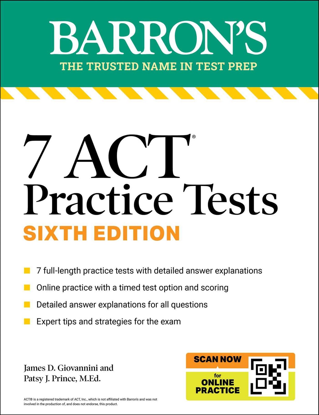 7 ACT Practice Tests, Sixth Edition + Online Practice (Barron’s ACT Prep)