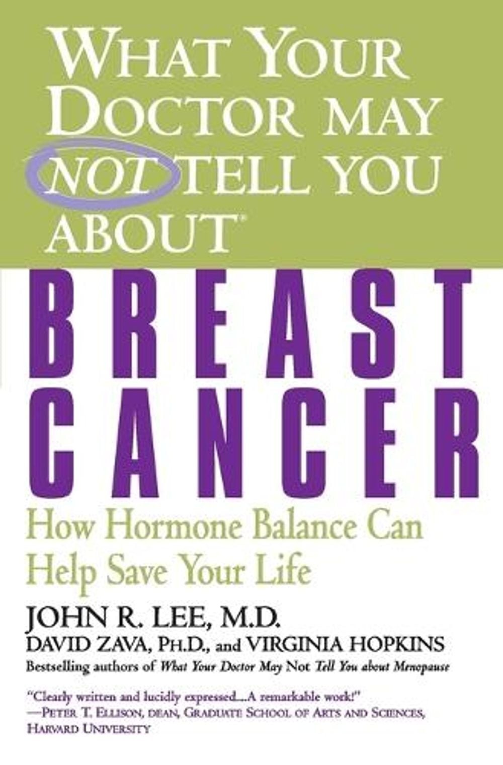 What Your Doctor May Not Tell You About Breast Cancer: How Hormone Balance Can S
