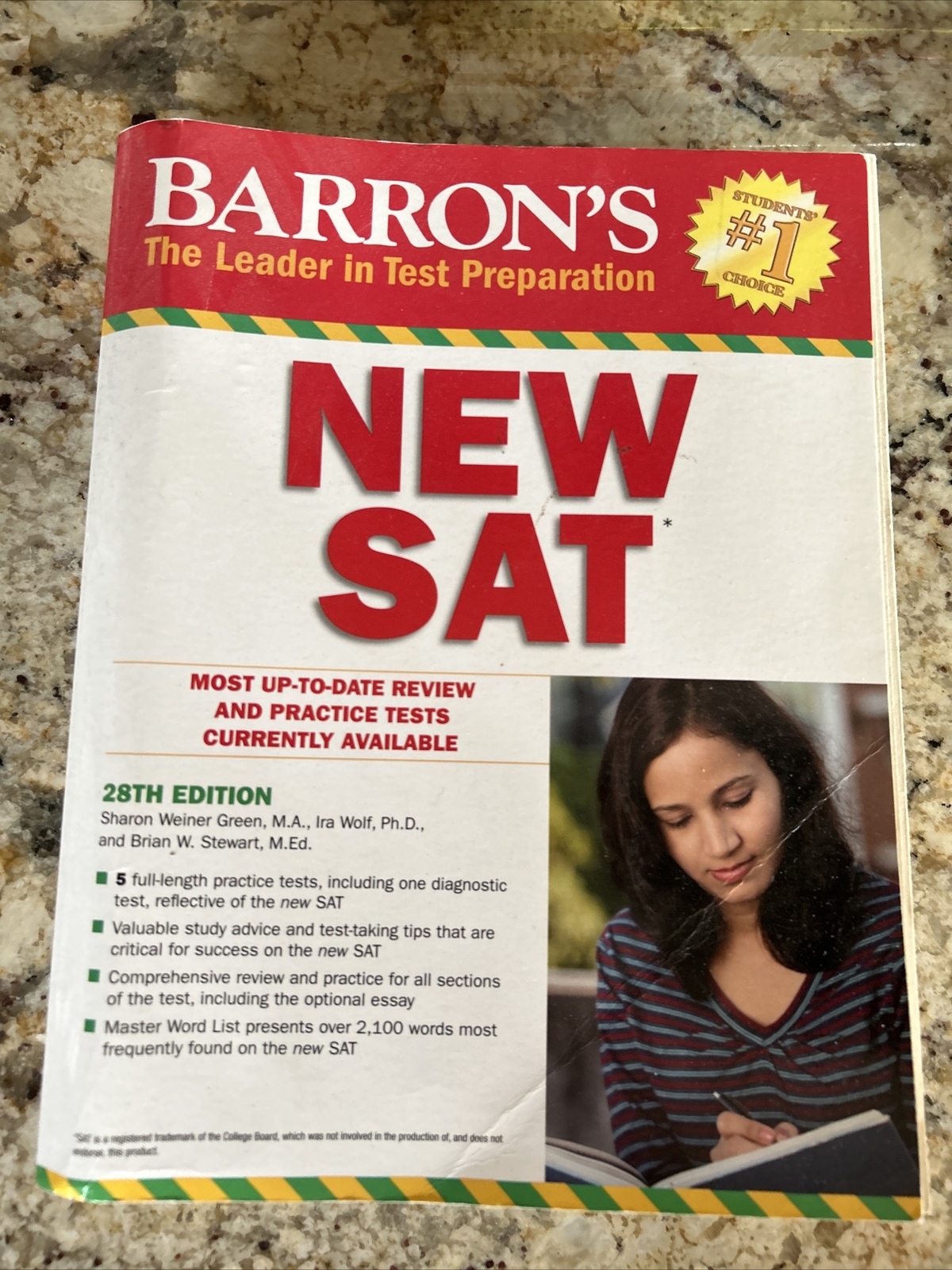 Barron’s New SAT by Ira K. Wolf, Sharon Weiner Green and Brian W. Stewart (2015,