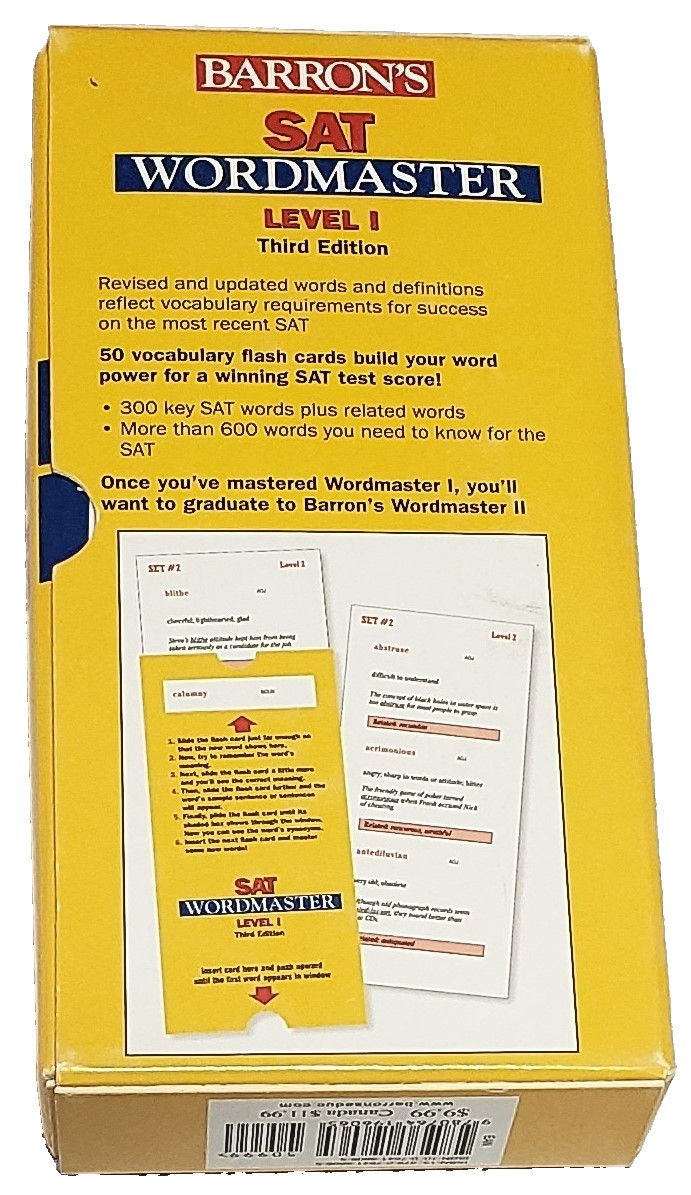 SAT Wordmaster, Level I (Barron’s SAT Prep), Ehrenhaft Ed. D., George, Very Good
