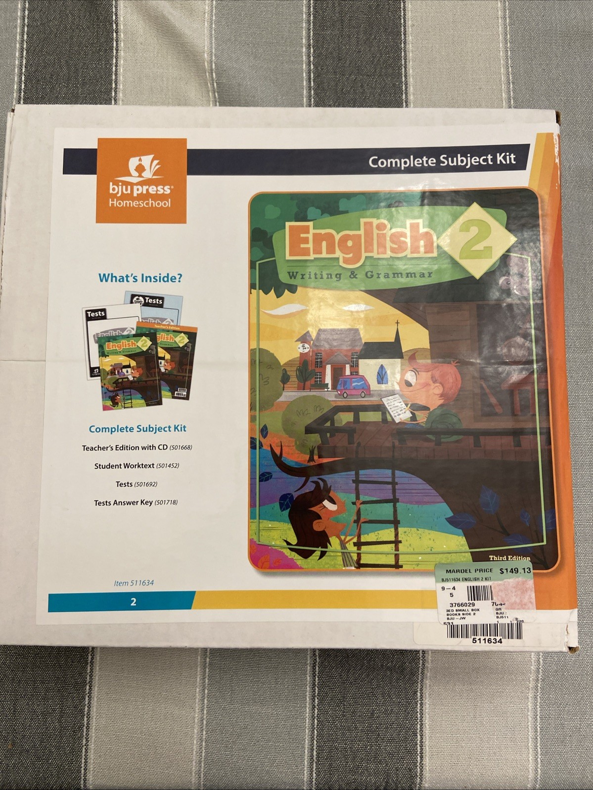 NEW BJU Press 2nd grade ENGLISH 2 WRITING & GRAMMAR Complete Subject Kit 3rd ed