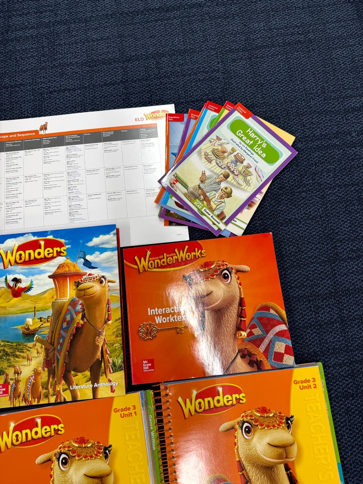 McGraw Hill Wonders Grade 3 Teacher’s Editions Units 1-6 & Many Other Books