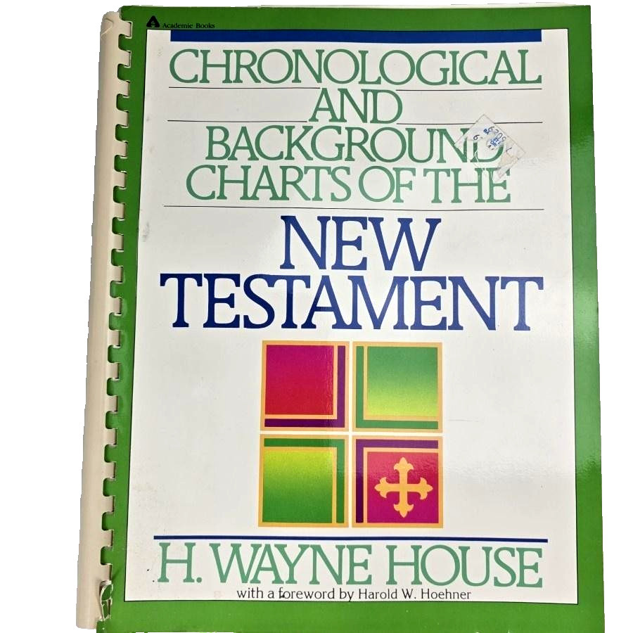 Chronological & Background Charts New Testament Wayne House Spiral Book Vtg