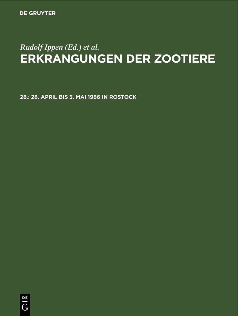 28. April Bis 3. Mai 1986 in Rostock (Hardback)