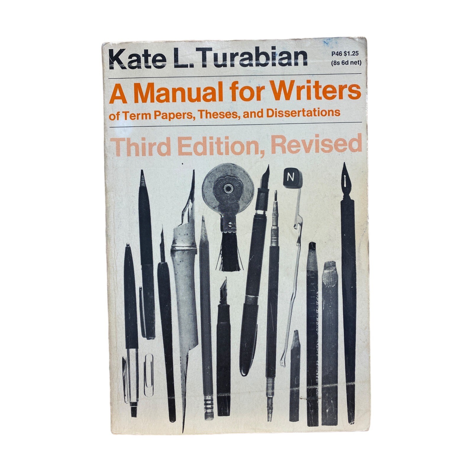 Kate L. Turabian A Manual For Writers 3rd Edition 1967