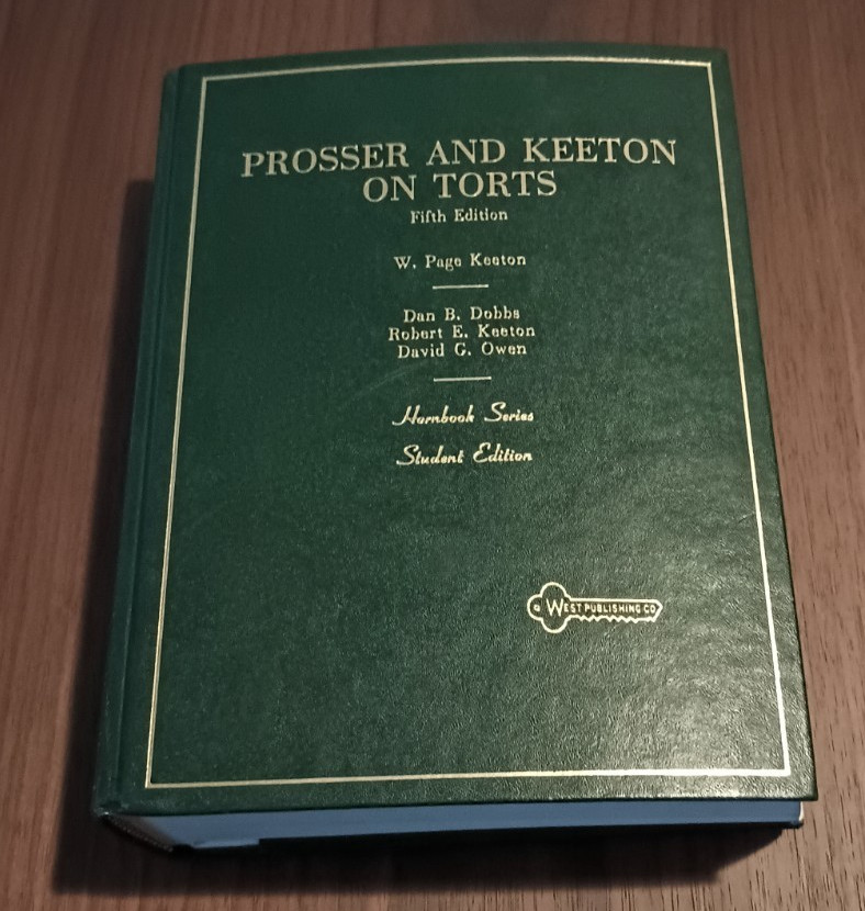 Prosser And Keeton On Torts by W. Page Keeton Green Faux Leather HC 5th Ed