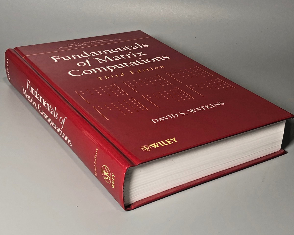 Fundamentals of Matrix Computations 3rd Ed David S Watkins Hardback