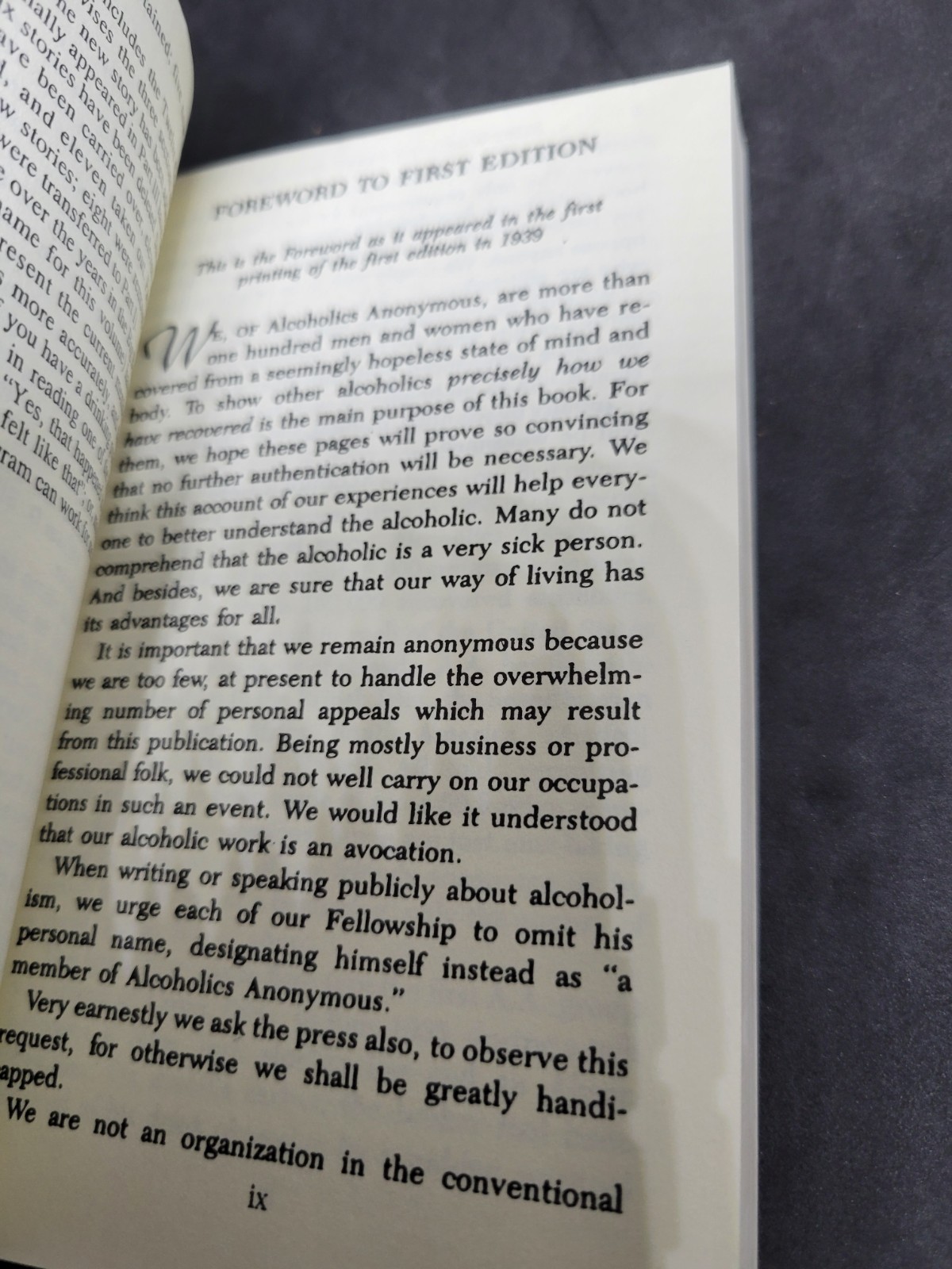 AA Big Book Pocket Size Alcoholics Anonymous Twelve Step Recovery Program 4th E
