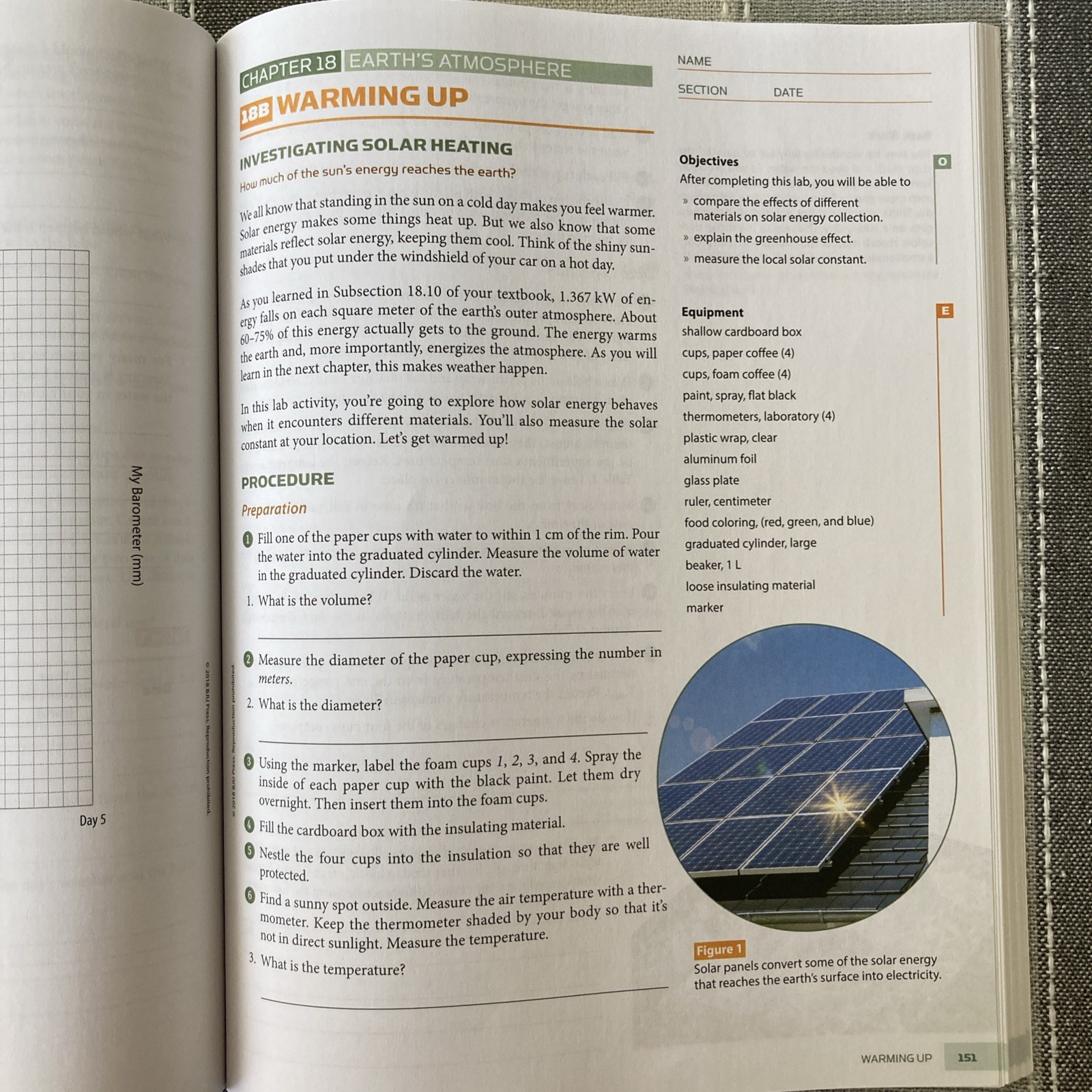 NEW BJU Press 8th Gr 8 EARTH SCIENCE STUDENT LAB MANUAL 5th ed geology solar sys