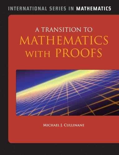 A Transition to Mathematics with – Hardcover, by Cullinane Michael J – Very Good