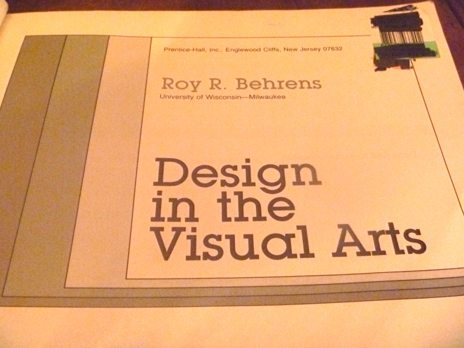 Vtg Book Design in the Visual Arts Roy Behrens