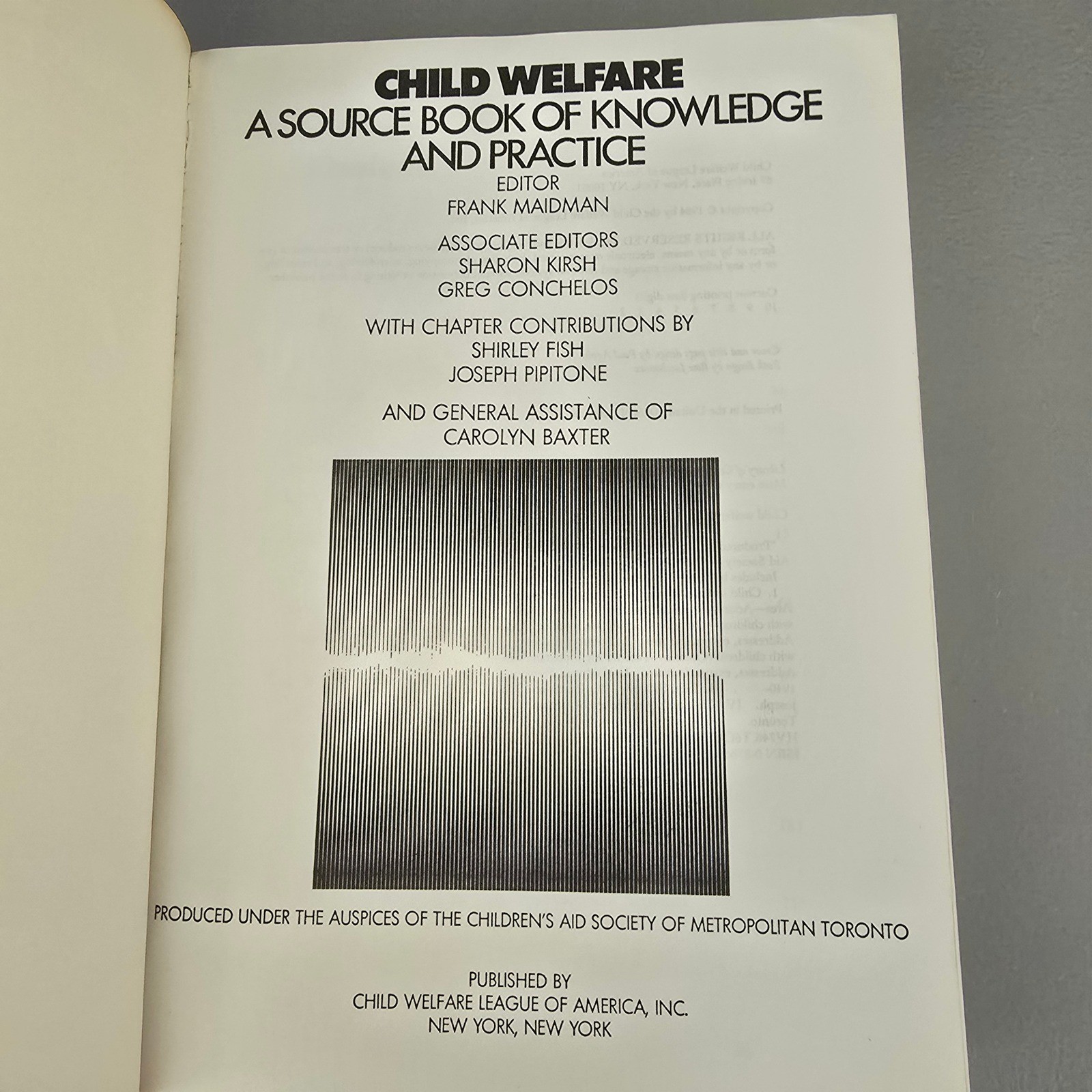 Child Welfare A Source Book of Knowledge and Practice Frank Maidman 1984 CWLA