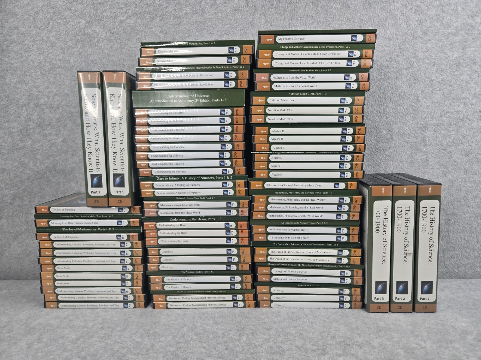 The Great Courses 23 Complete DVD Guidebook Sets Science Mathematics + Extras