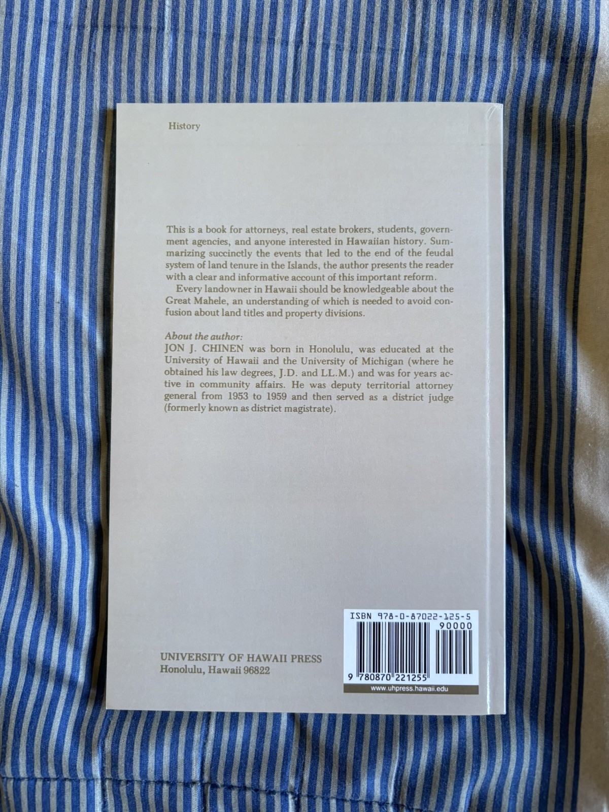 The Great Mahele: Hawaii’s Land Division Of 1848 by Jon J. Chinen (1978, PB)