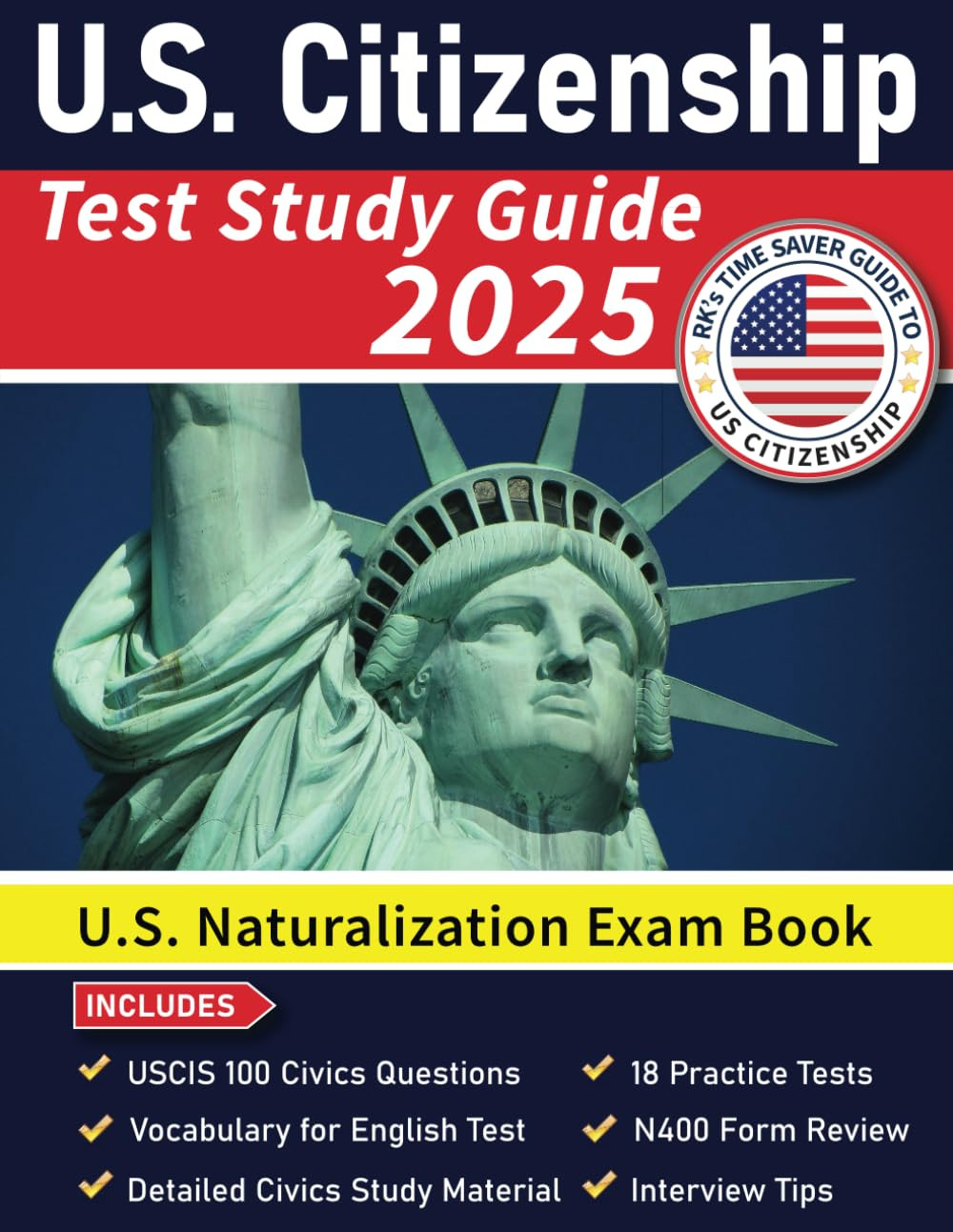 US Citizenship Test Study Guide 2023-2024: US Naturalization Exam Book | USCIS 1