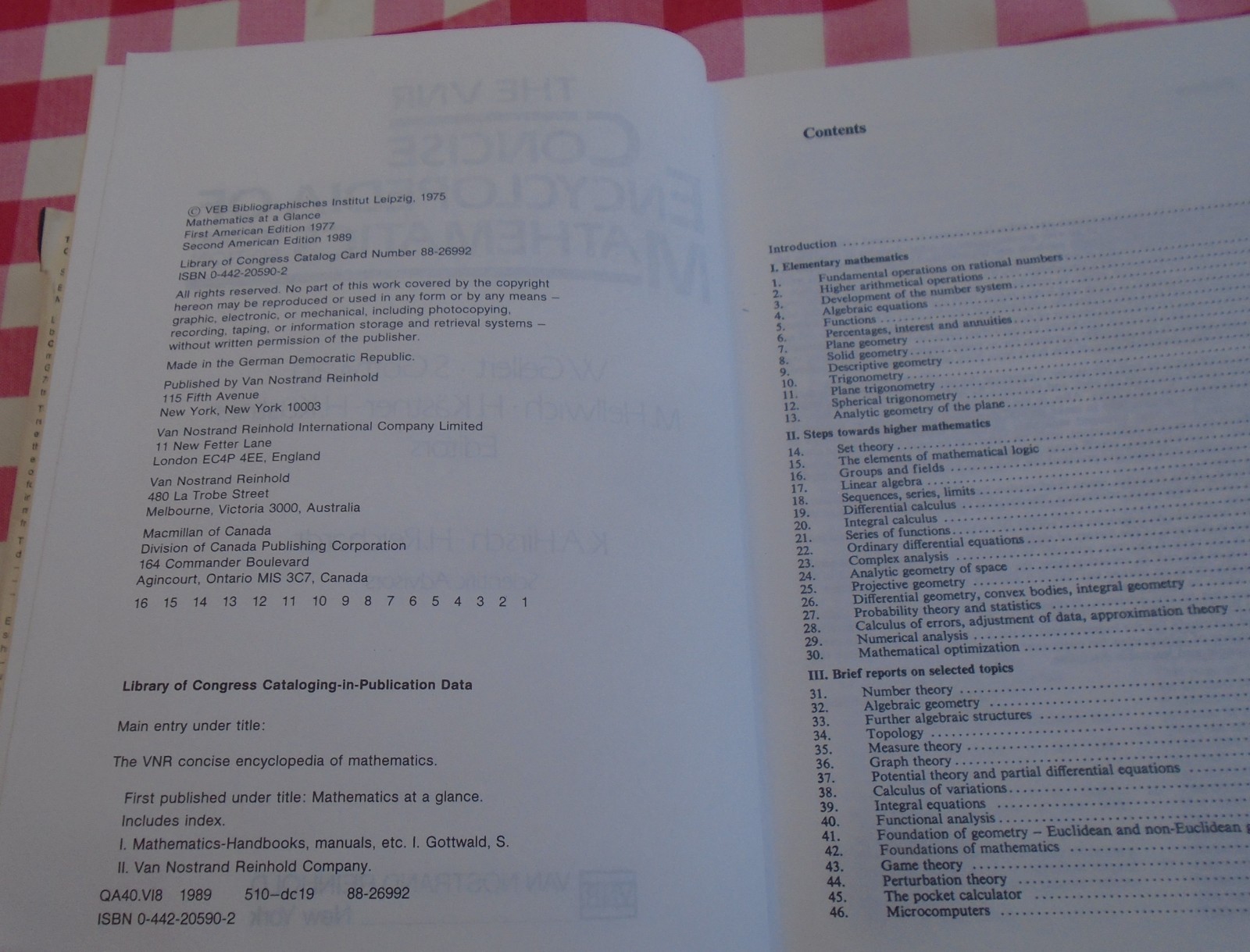 VNR Concise Encyclopedia of Mathematics Second Edition By S. Gottwald