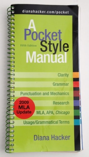 A Pocket Style Manual, Fifth Edition by Hacker, Diana, Good Book