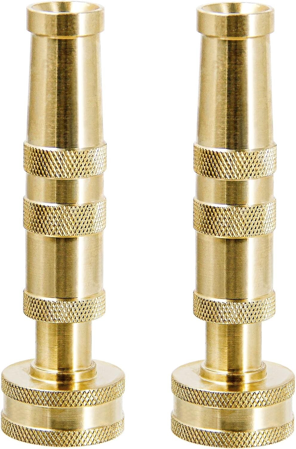 Heavy-Duty Brass Adjustable Twist Hose Nozzle, 2 Pack, TWIS3432