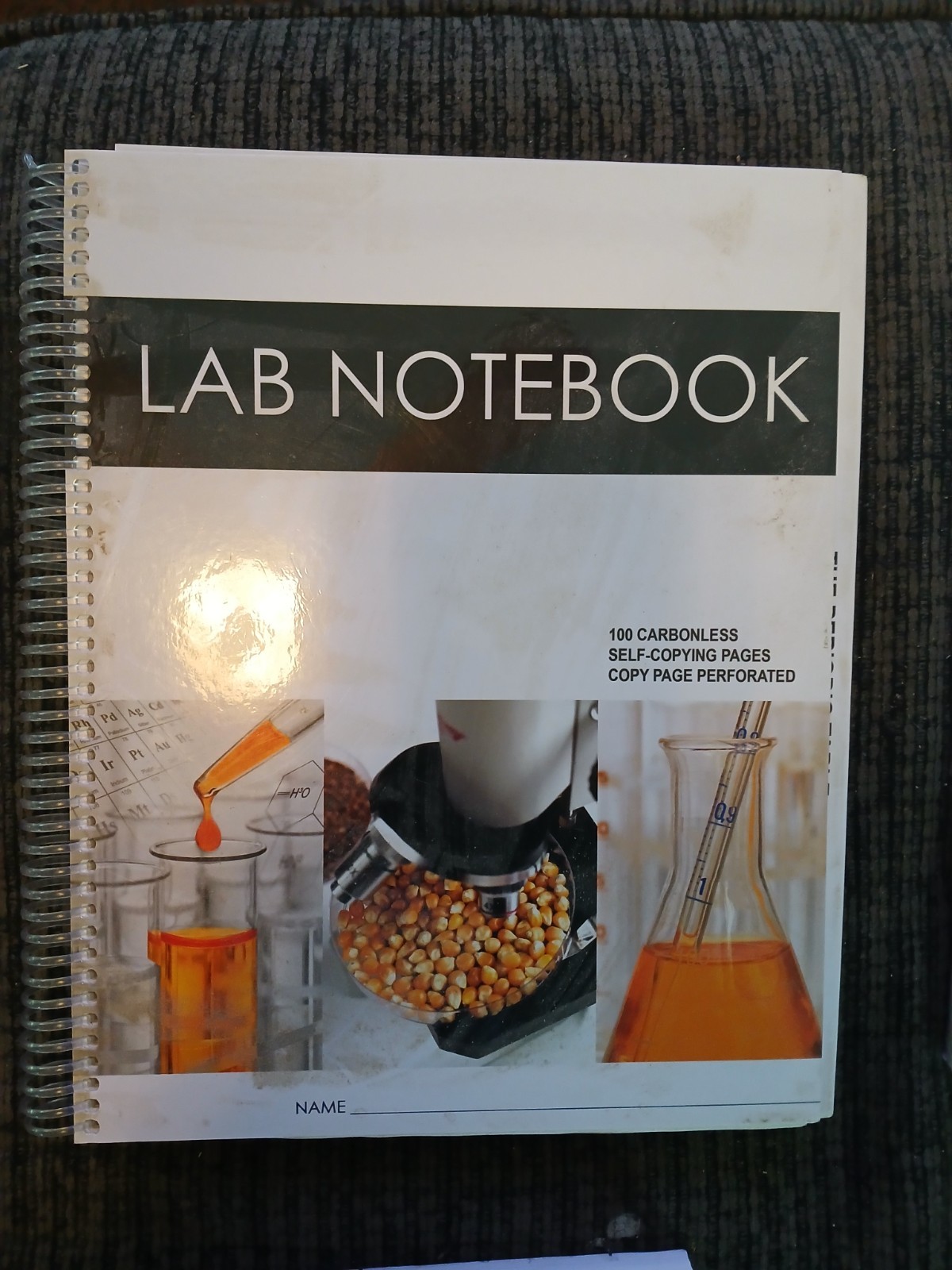 Lab Notebook Spiral Bound 100 Carbonless Pages (Copy Page Perforated) :…