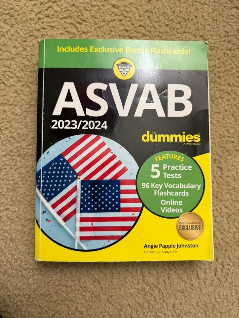 ASVAB AFQT for Dummies : Book + 8 Practice Tests Online by Angie Papple Johnston