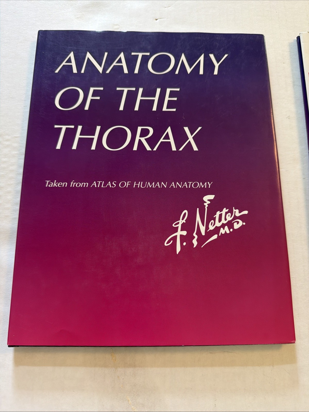 Anatomy of The Thorax by Frank H. Netter. Special Edition Hardcover. Very Good