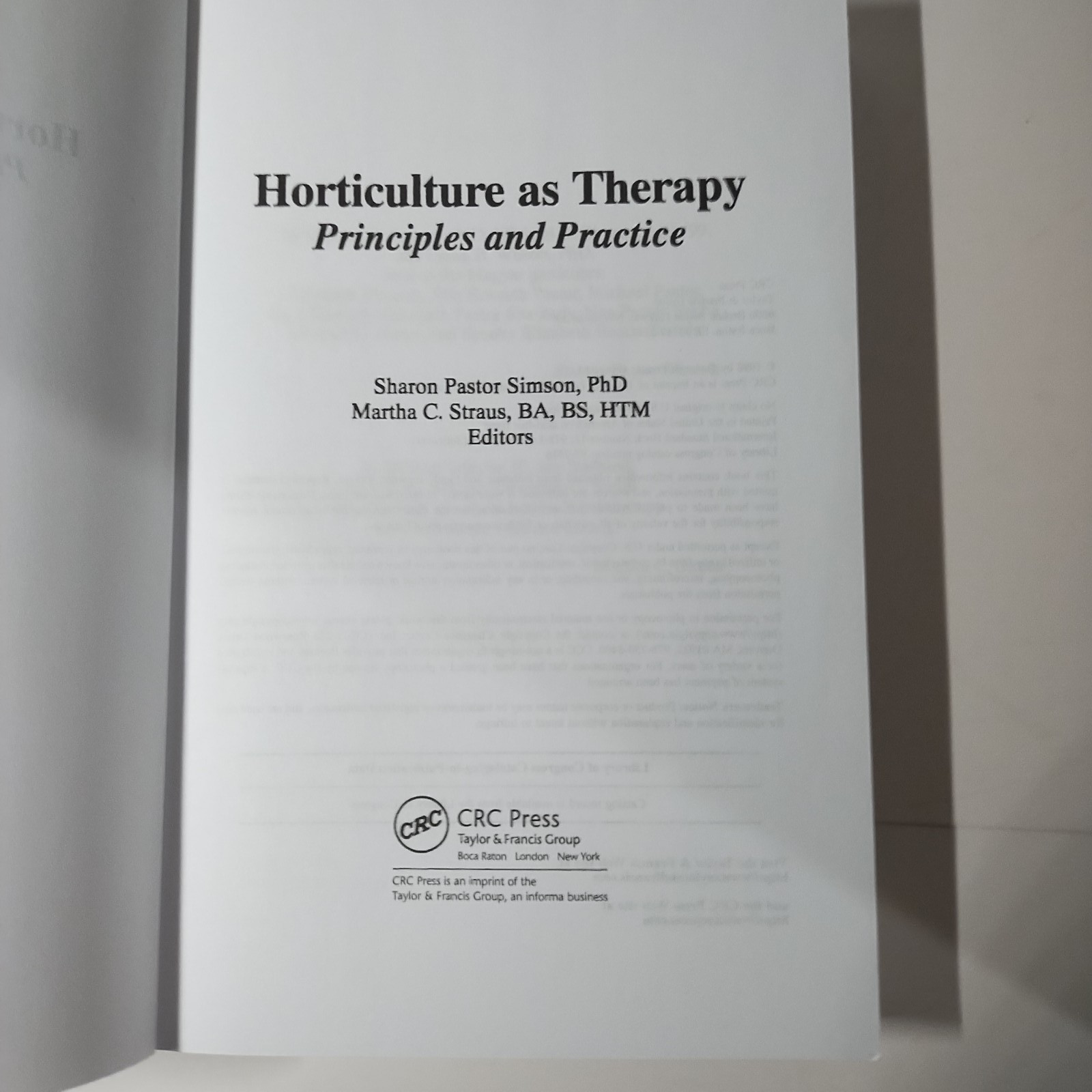 Horticulture As Therapy Lot of 3 Horticulture Therapy Books Very Good Condition