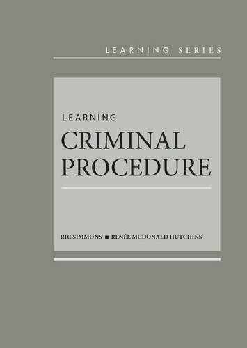Learning Criminal Procedure – Hardcover, by Simmons Ric; Hutchins – Very Good