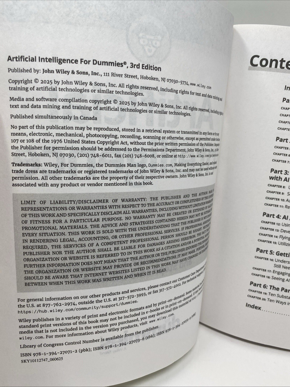 Artificial Intelligence for Dummies 3rd Edition John Paul Mueller, Massaron 2025