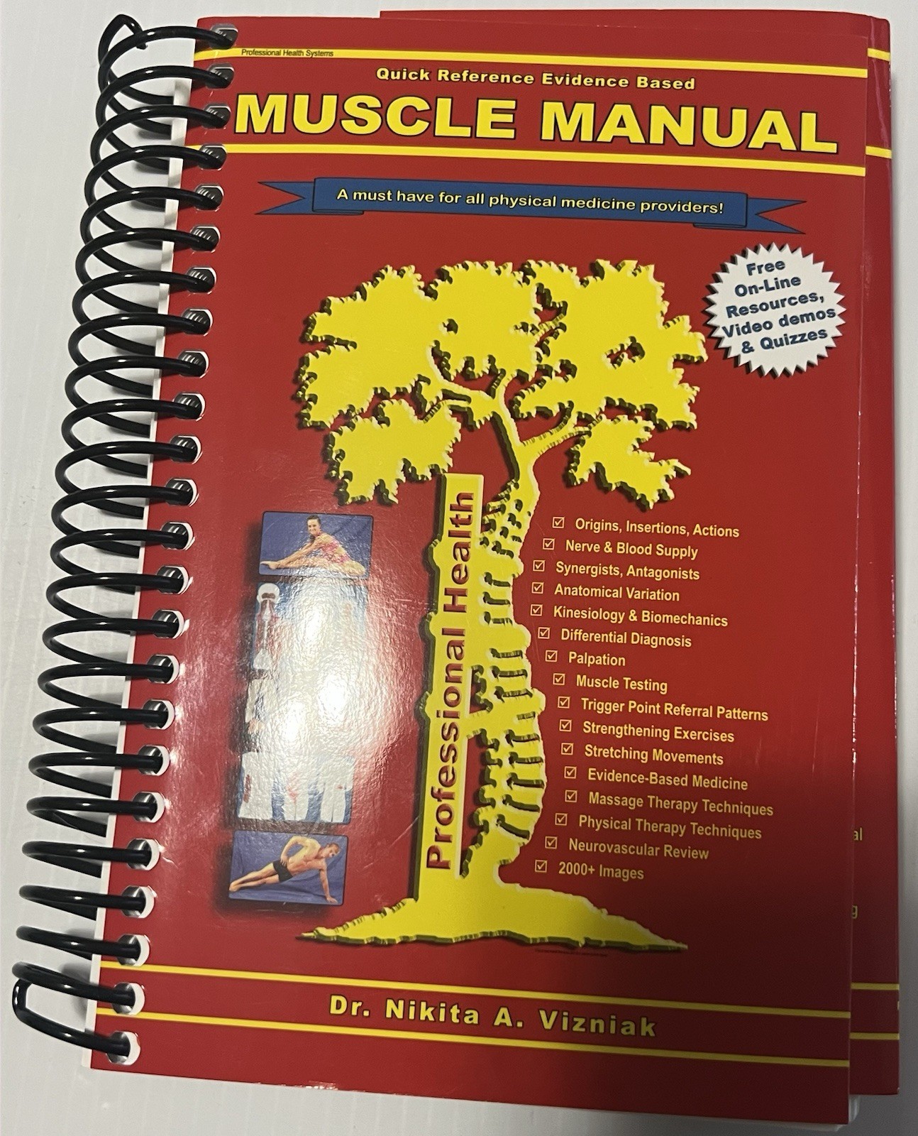 Muscle Manual Quick Reference Evidence Based Dr Nikita Vizniak Spiral Bound Book