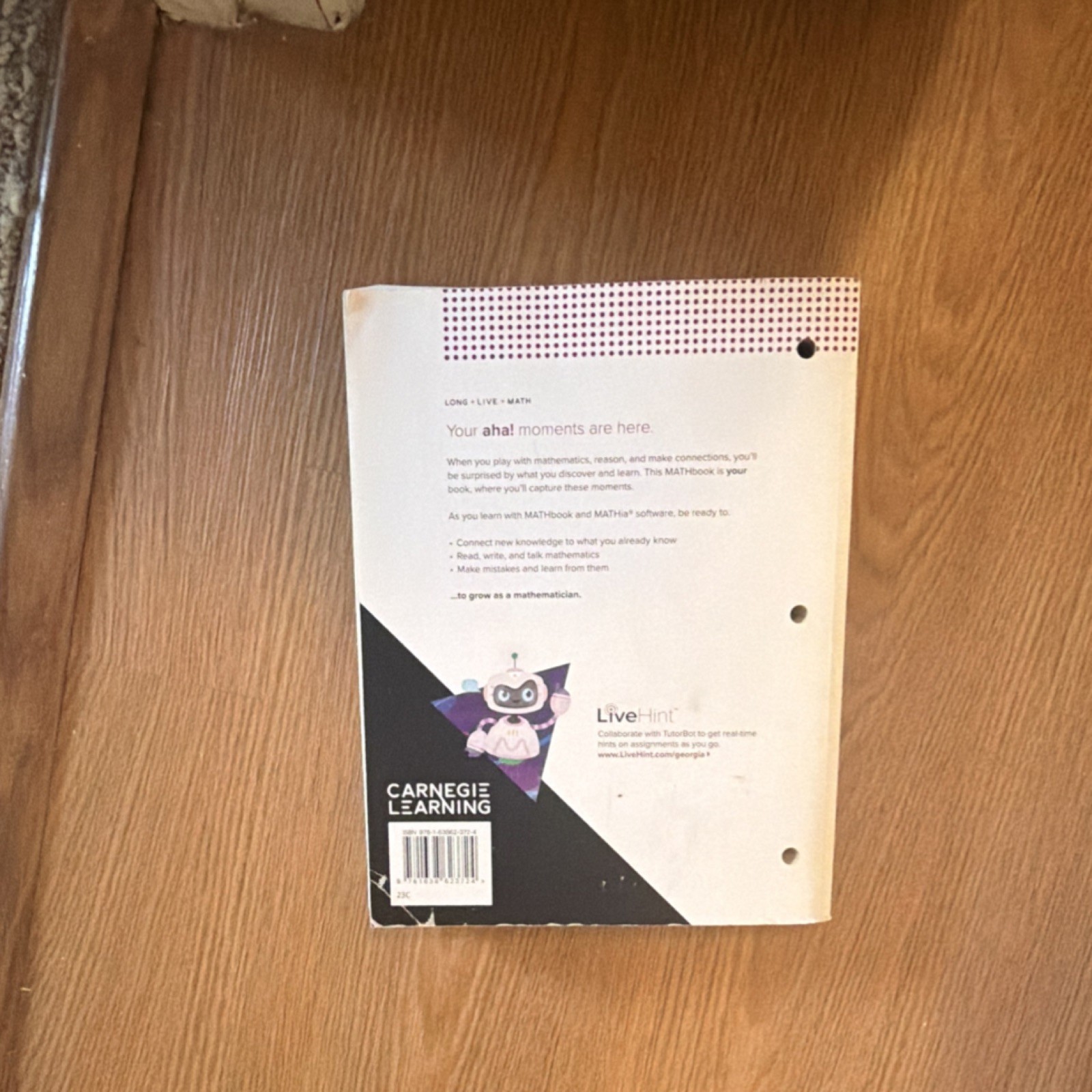 Carnegie Learning Advanced Algebra Vol. 1 Georgia High School Mathbook