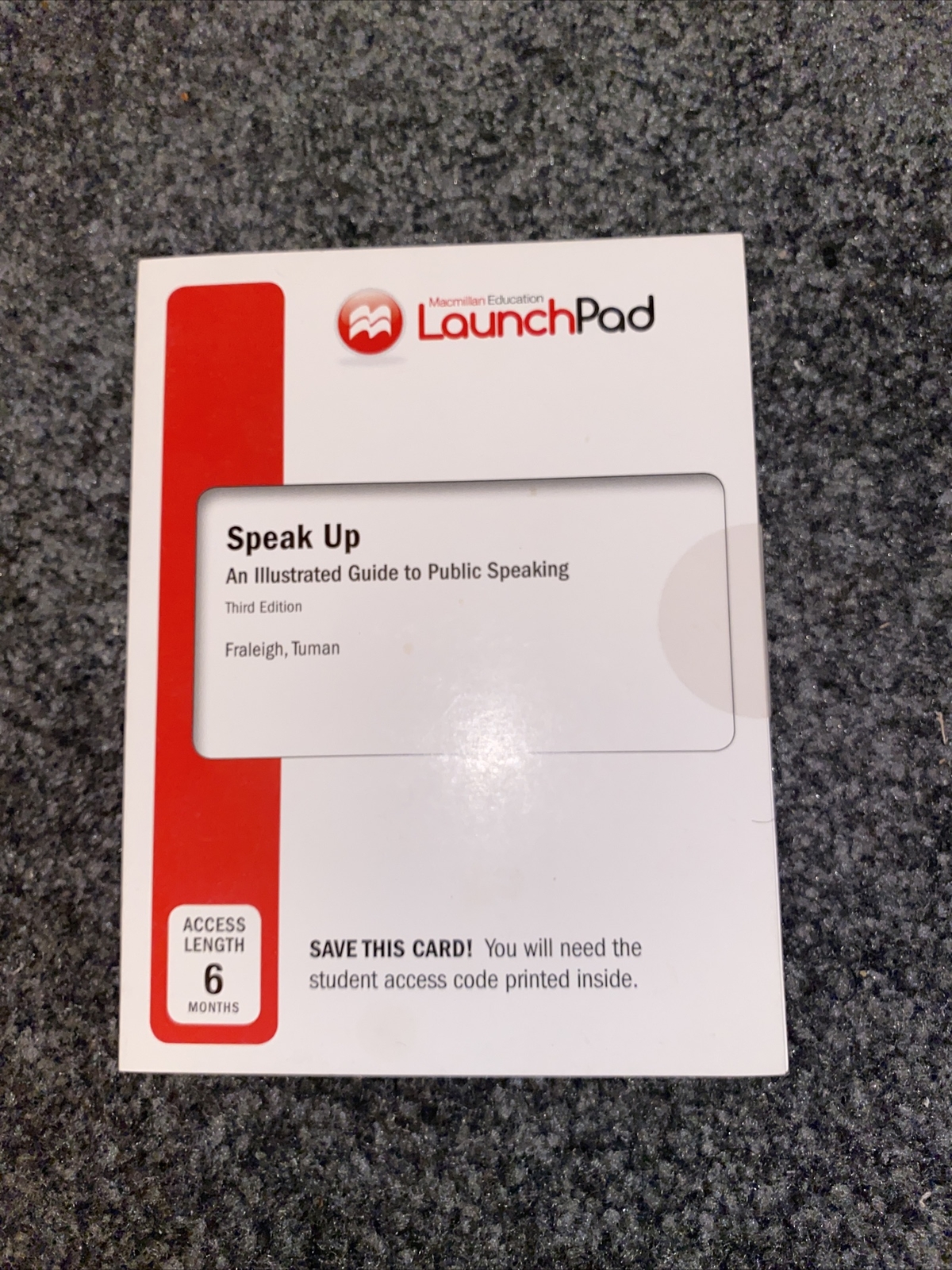 LaunchPad for Speak Up (Six Month Access) – Printed Access Code – SEALED