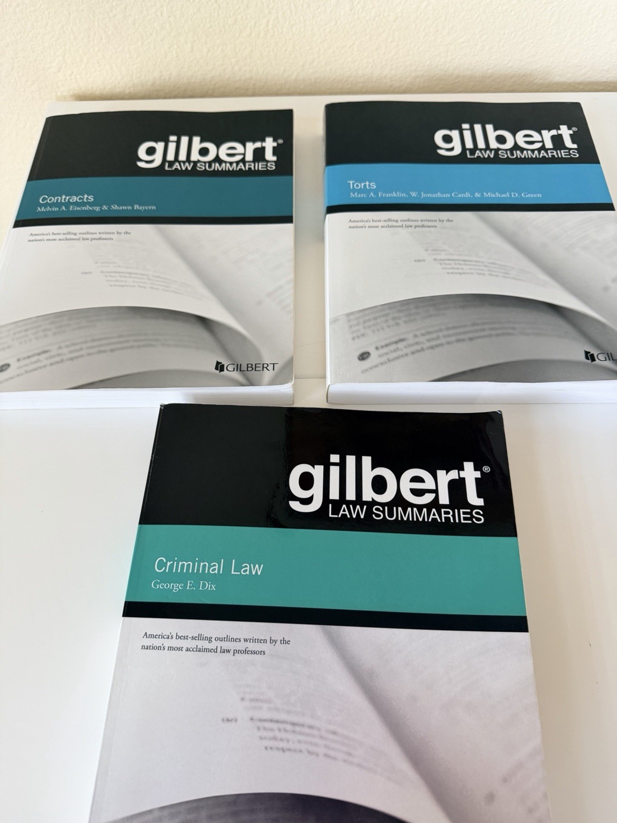 Gilbert Law Summaries Contracts 15th/Torts 25th/Criminal Law 19th PB 2021