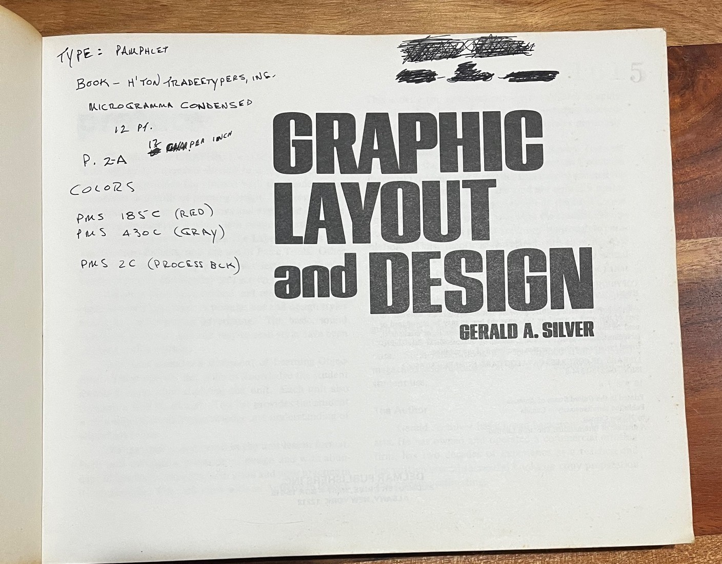 Graphic Layout and Design – Gerald A. Silver – Copyright 1981 – Paperback