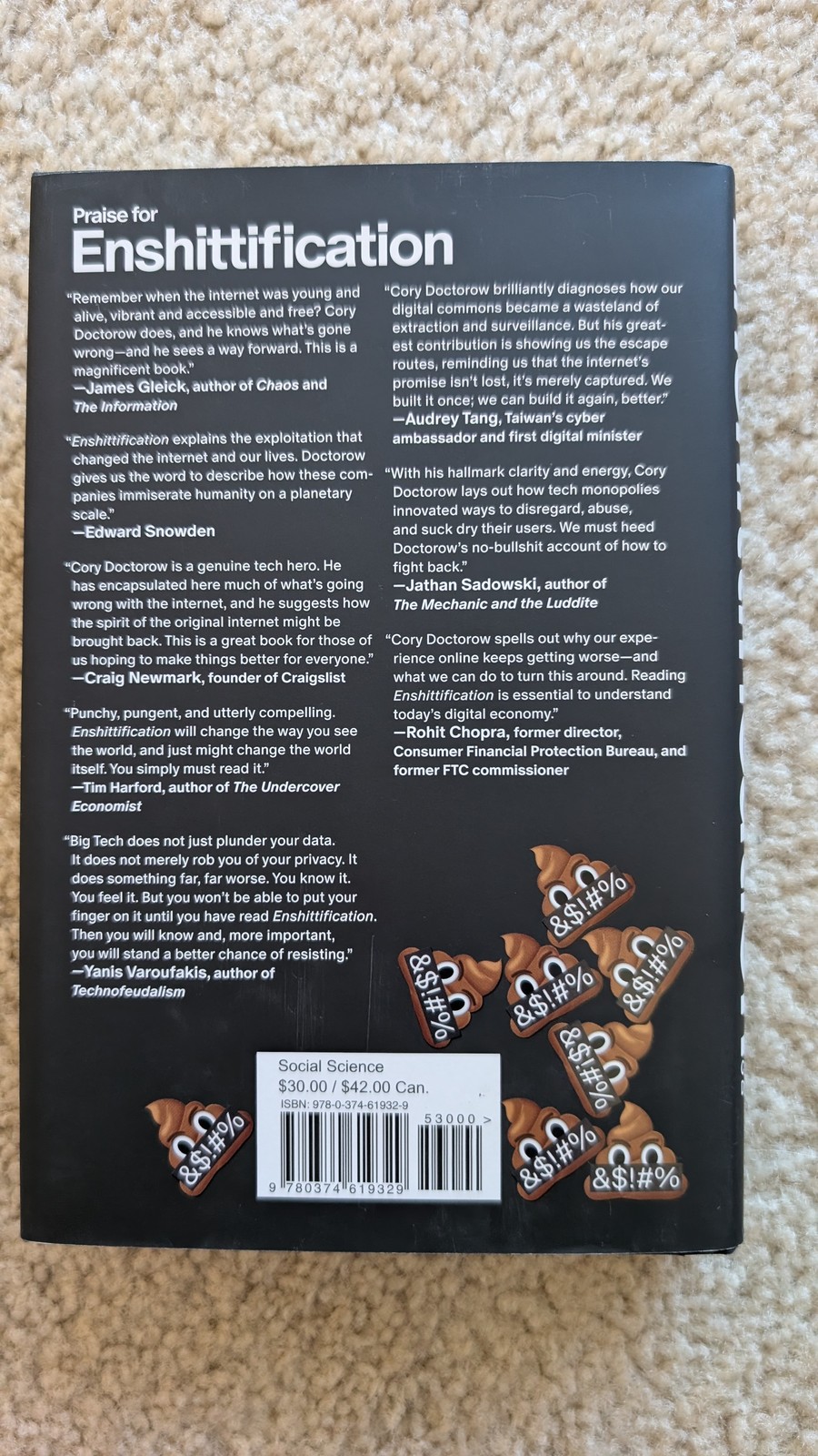 Enshittification: Why Everything Suddenl… – Cory Doctorow (Hardcover, Very Good)