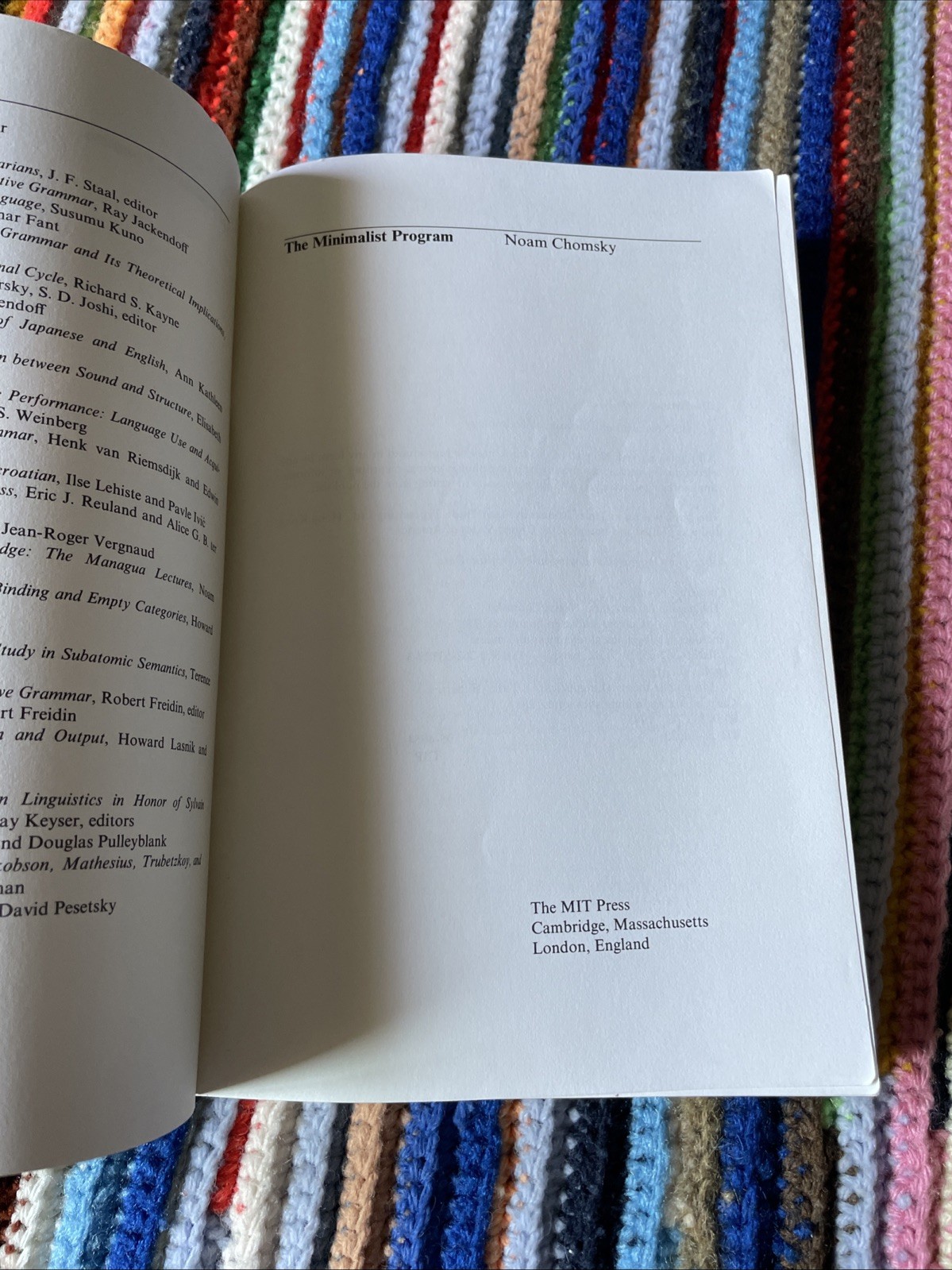 The Minimalist Program – Noam Chomsky – 1995 Trade Paperback