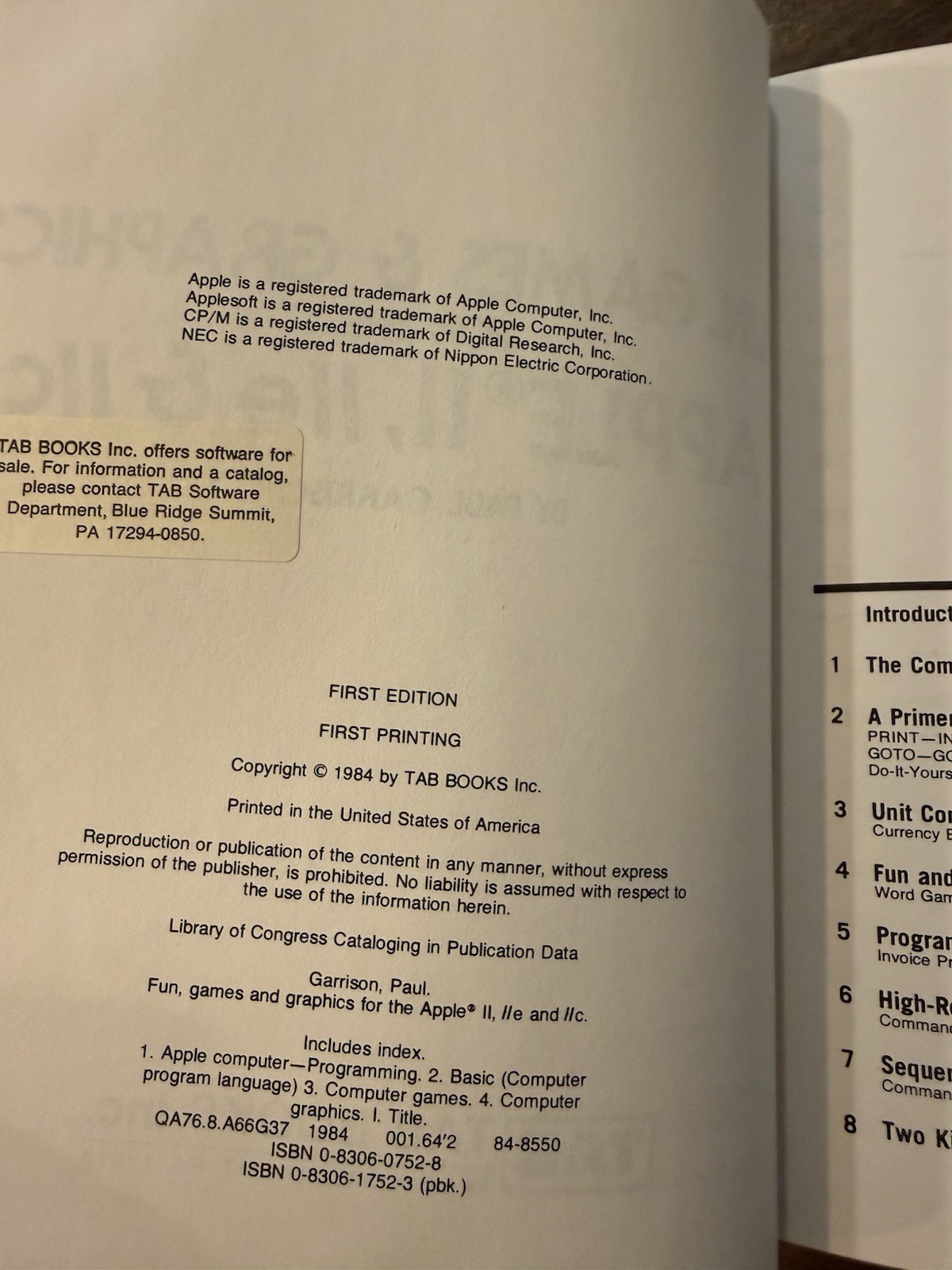 Fun, Games & Graphics for Apple II IIe IIc by Paul Garrison TAB Books