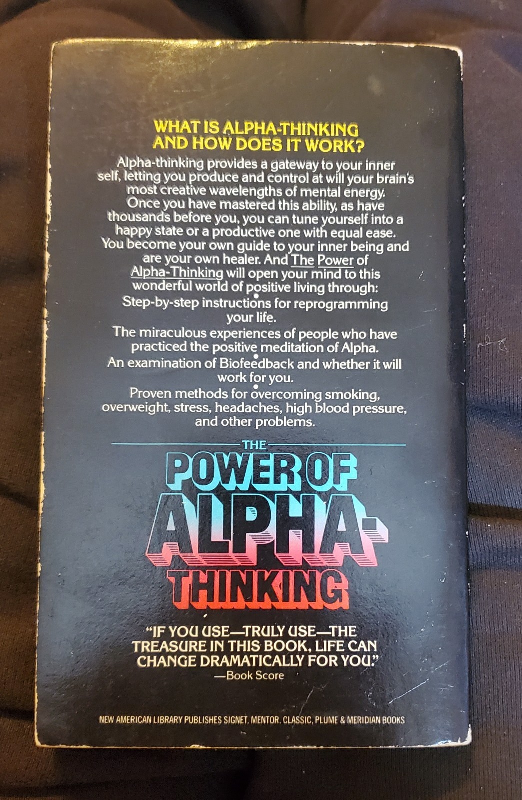 The Power Of Alpha-Thinking – Jess Stearn – 1977 paperback – faded