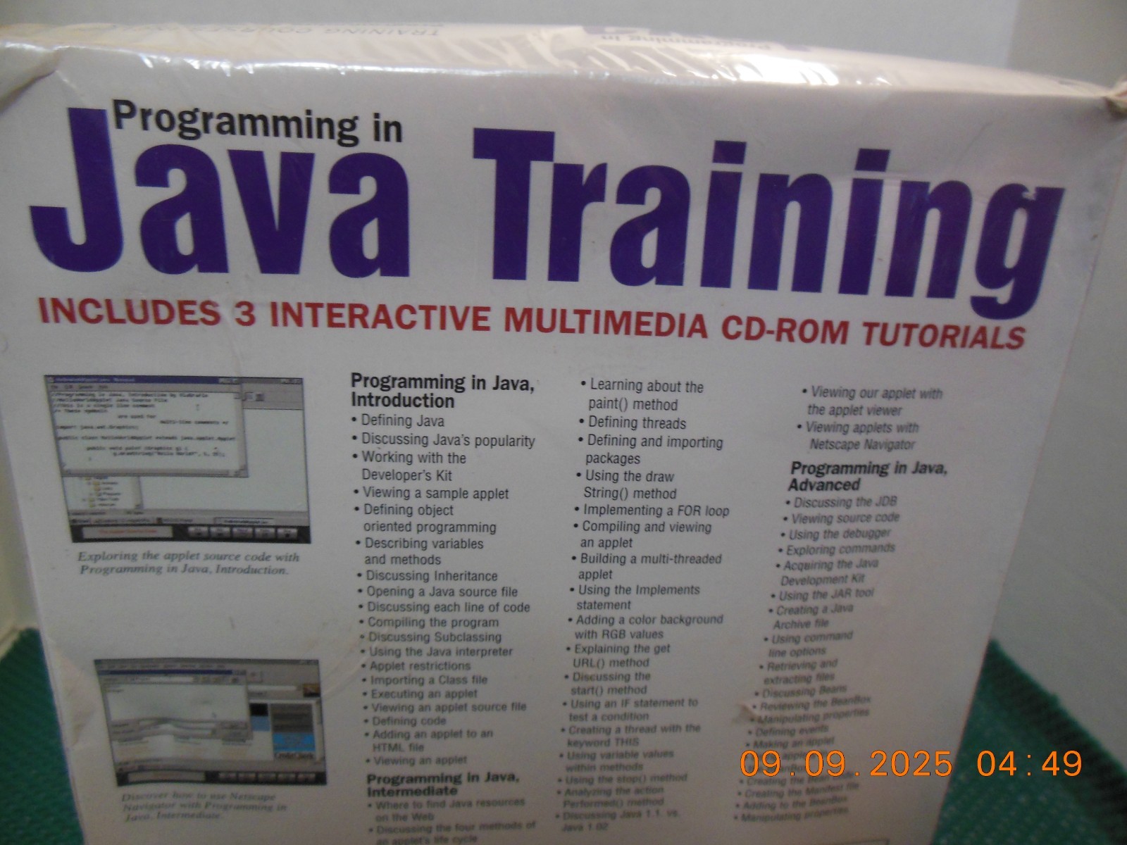 Java Training Interactive CD_ROM /3 CD/ from introduction to Advanced in JAVA