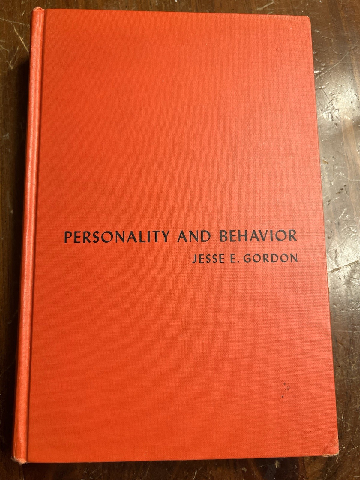 personality and behavior hardback book jesse gordon textbook 1969